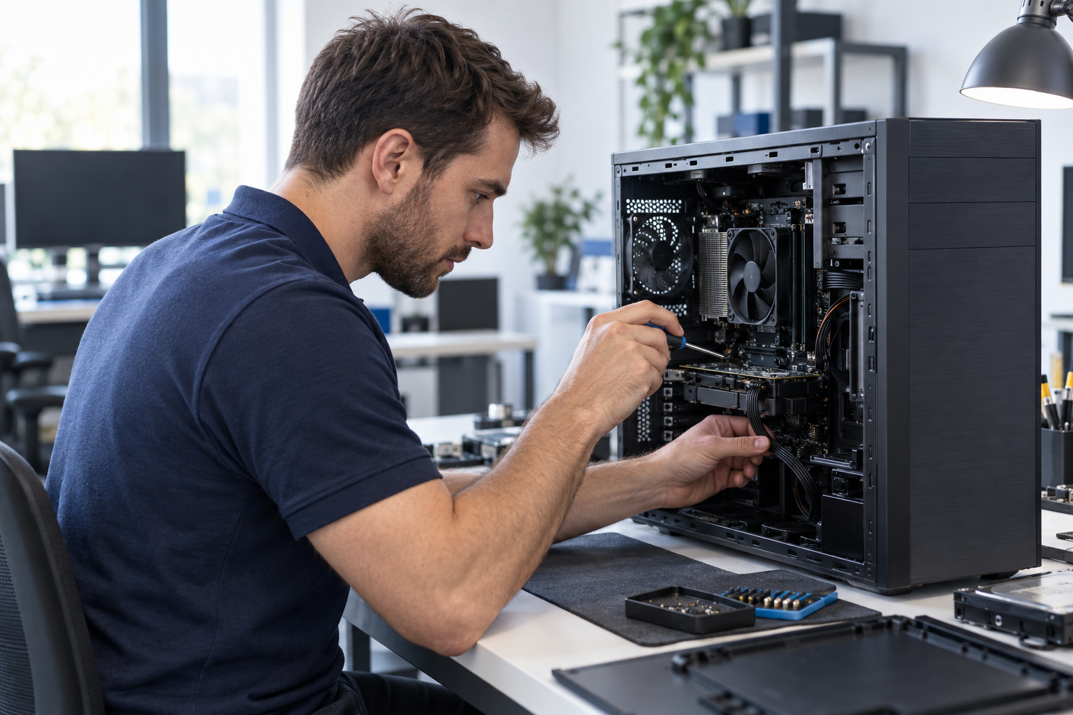 Maintenance informatique — illustration générée